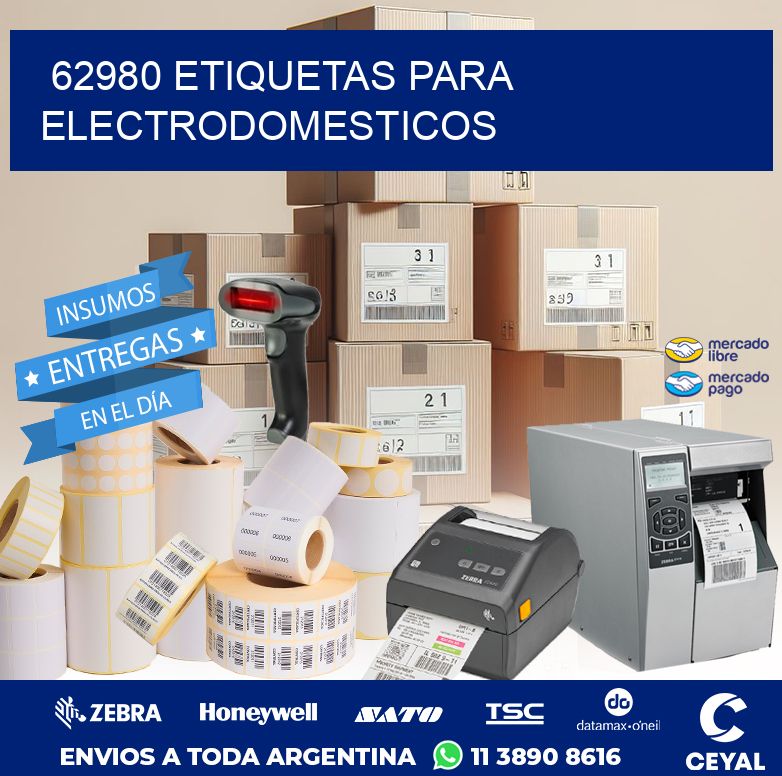62980 ETIQUETAS PARA ELECTRODOMESTICOS
