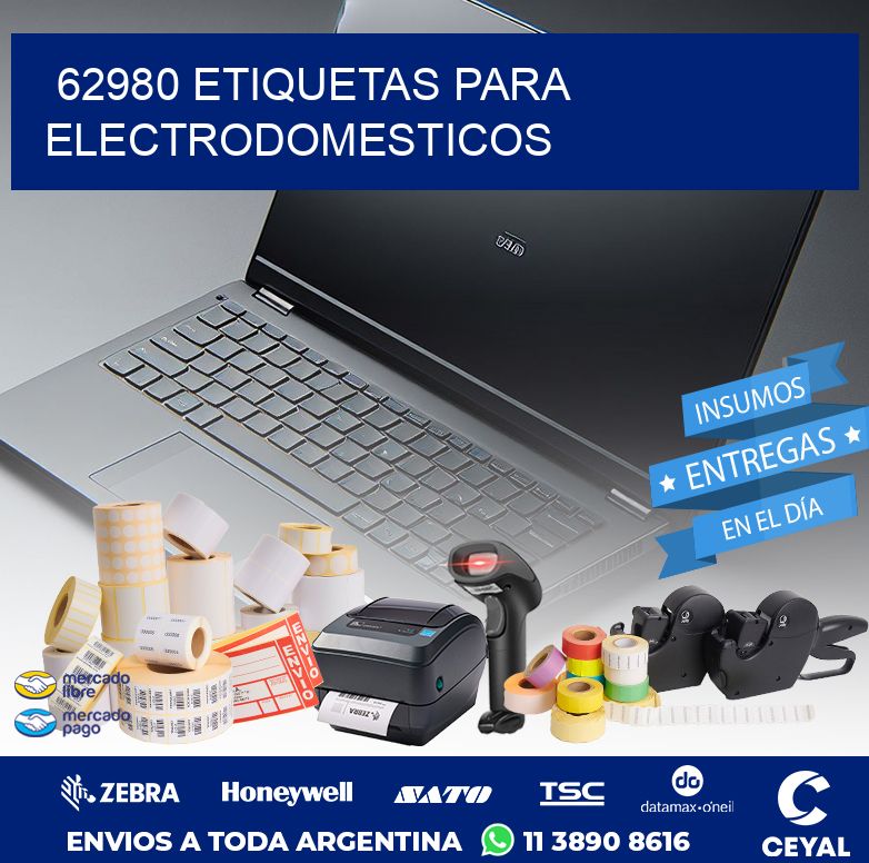 62980 ETIQUETAS PARA ELECTRODOMESTICOS