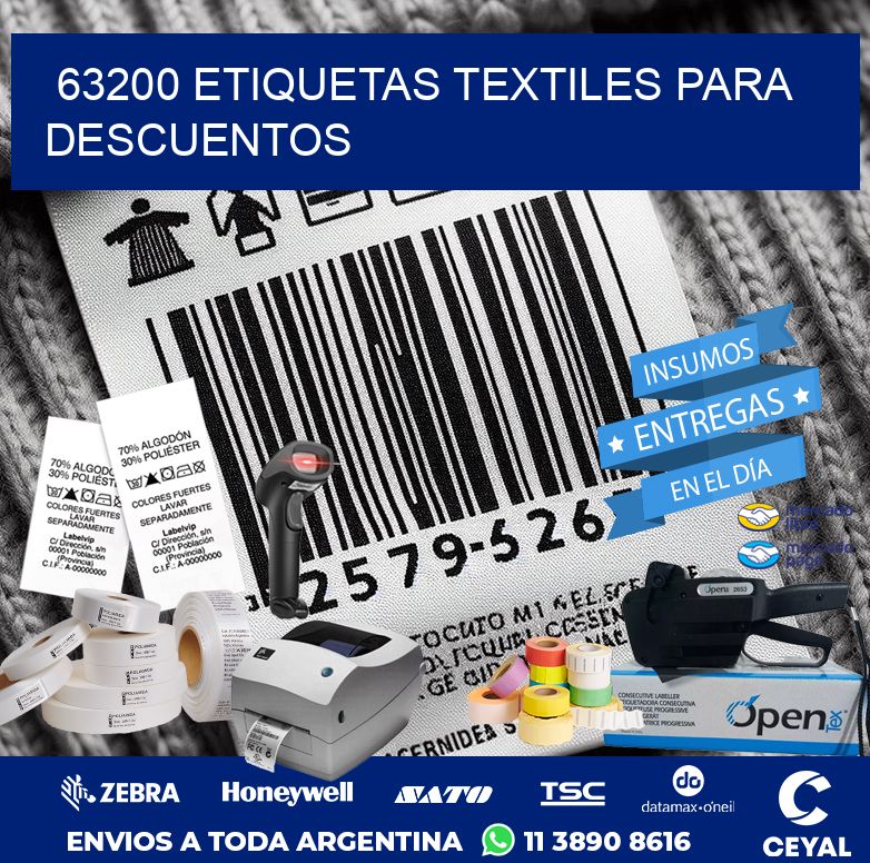 63200 ETIQUETAS TEXTILES PARA DESCUENTOS