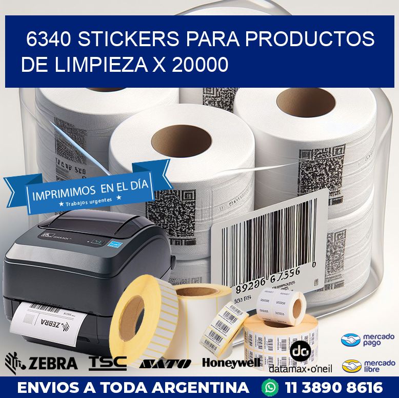 6340 STICKERS PARA PRODUCTOS DE LIMPIEZA X 20000