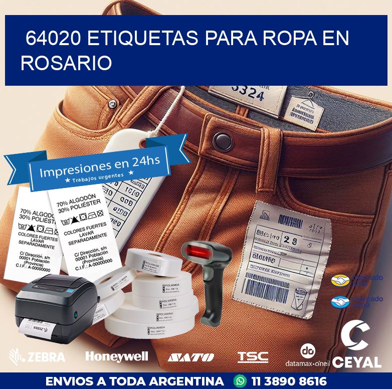 64020 ETIQUETAS PARA ROPA EN ROSARIO