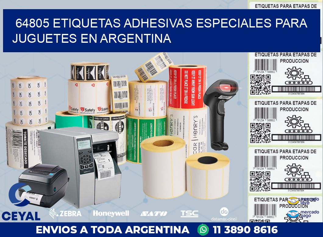 64805 ETIQUETAS ADHESIVAS ESPECIALES PARA JUGUETES EN ARGENTINA