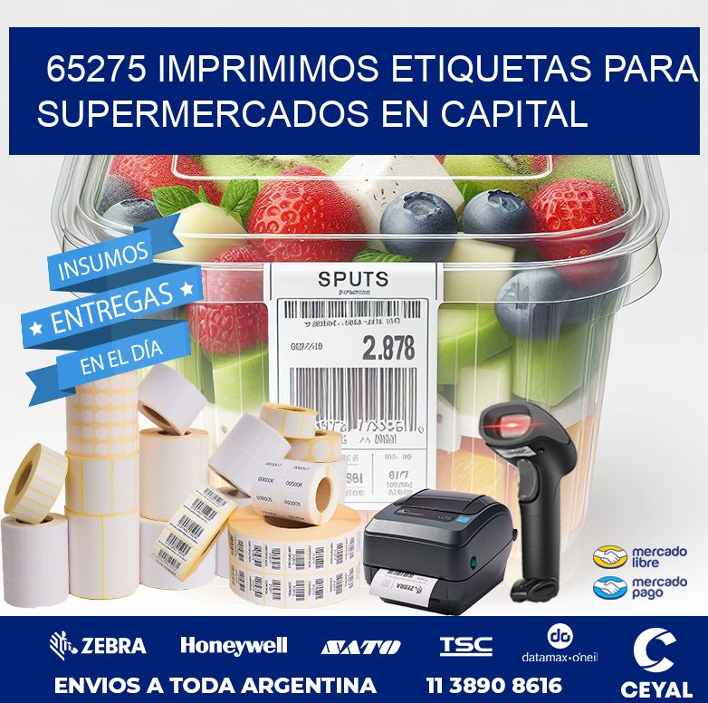 65275 IMPRIMIMOS ETIQUETAS PARA SUPERMERCADOS EN CAPITAL