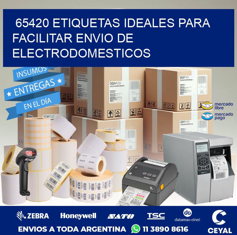 65420 ETIQUETAS IDEALES PARA FACILITAR ENVIO DE ELECTRODOMESTICOS