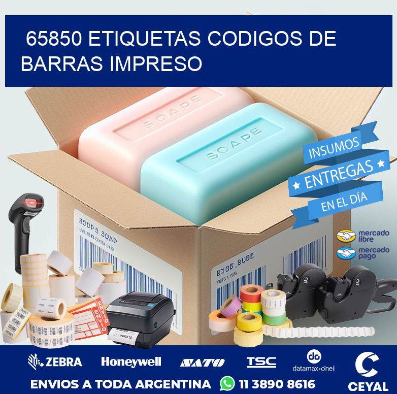 65850 ETIQUETAS CODIGOS DE BARRAS IMPRESO