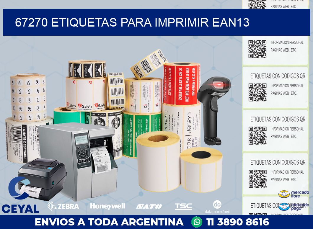 67270 ETIQUETAS PARA IMPRIMIR EAN13