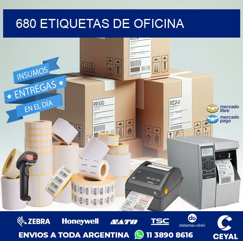 680 ETIQUETAS DE OFICINA