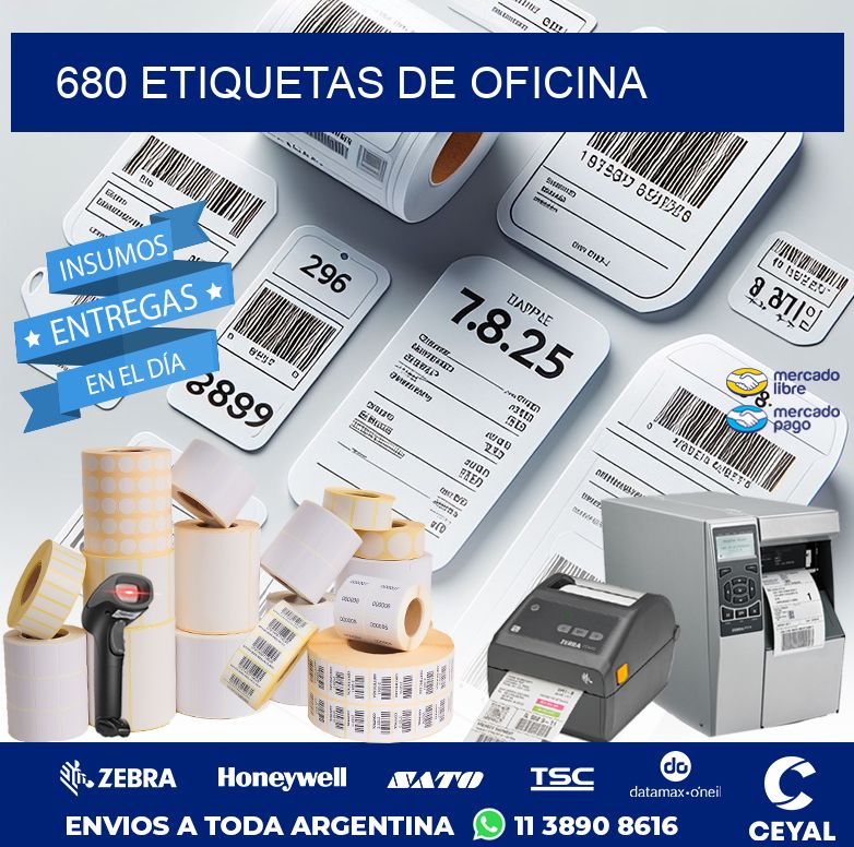 680 ETIQUETAS DE OFICINA