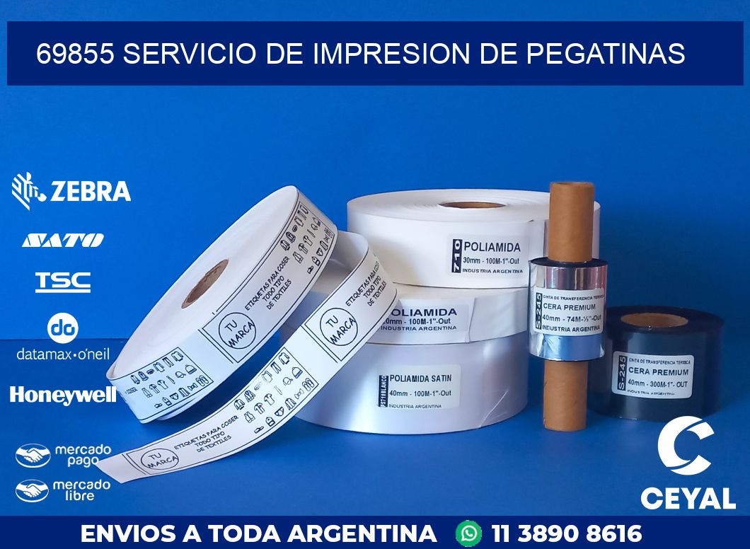 69855 SERVICIO DE IMPRESION DE PEGATINAS