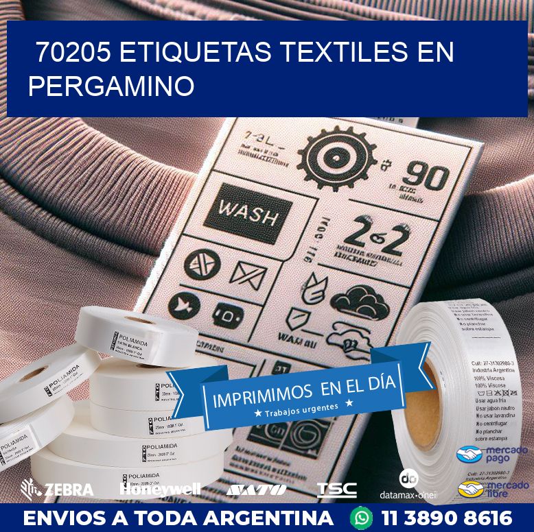 70205 ETIQUETAS TEXTILES EN PERGAMINO