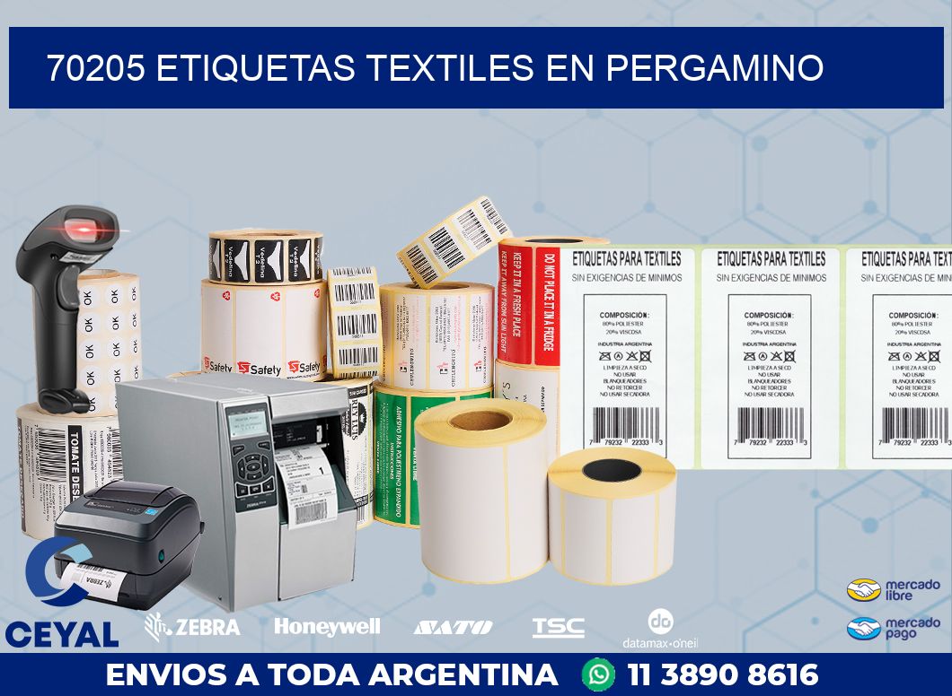 70205 ETIQUETAS TEXTILES EN PERGAMINO
