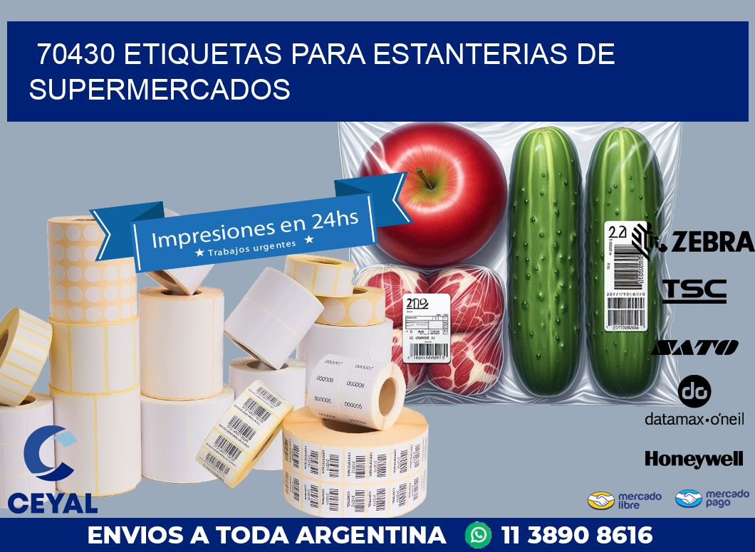 70430 ETIQUETAS PARA ESTANTERIAS DE SUPERMERCADOS