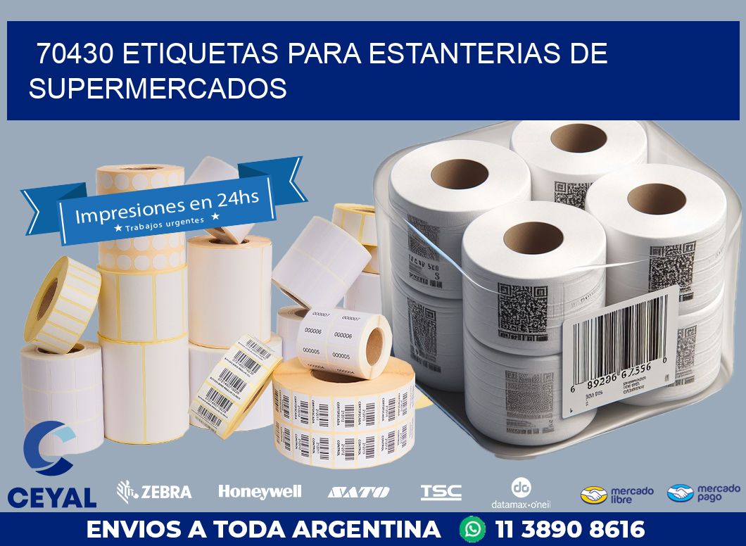 70430 ETIQUETAS PARA ESTANTERIAS DE SUPERMERCADOS