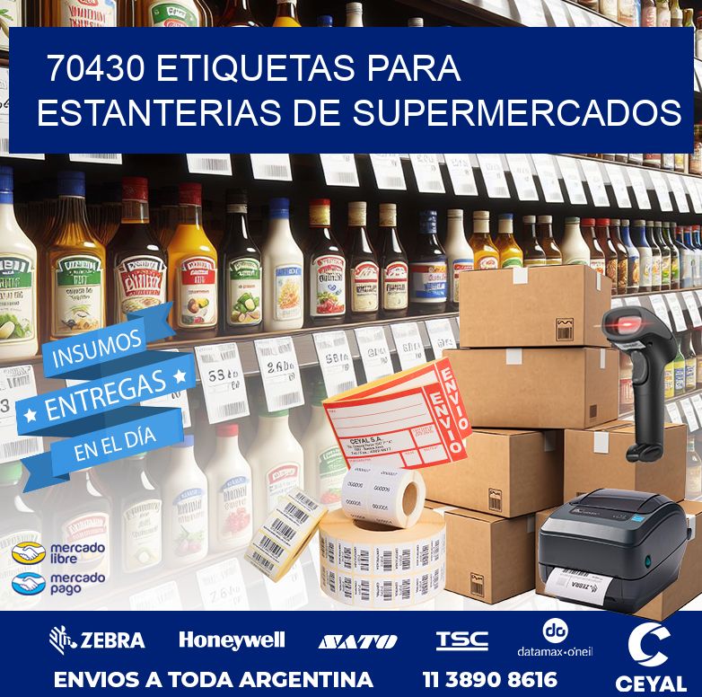 70430 ETIQUETAS PARA ESTANTERIAS DE SUPERMERCADOS