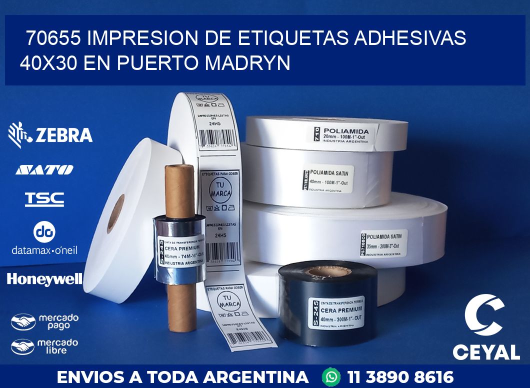 70655 IMPRESION DE ETIQUETAS ADHESIVAS 40X30 EN PUERTO MADRYN