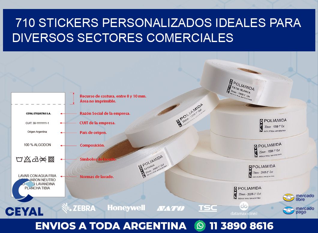 710 STICKERS PERSONALIZADOS IDEALES PARA DIVERSOS SECTORES COMERCIALES