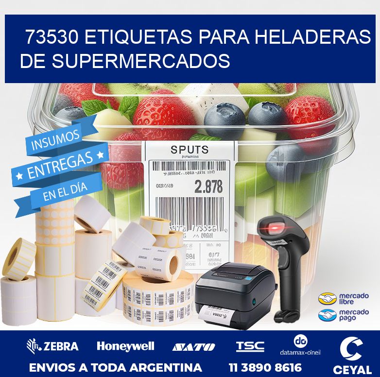 73530 ETIQUETAS PARA HELADERAS DE SUPERMERCADOS