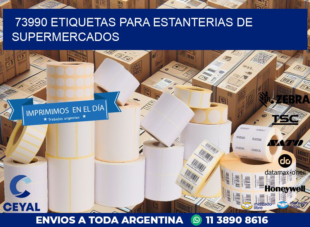 73990 ETIQUETAS PARA ESTANTERIAS DE SUPERMERCADOS