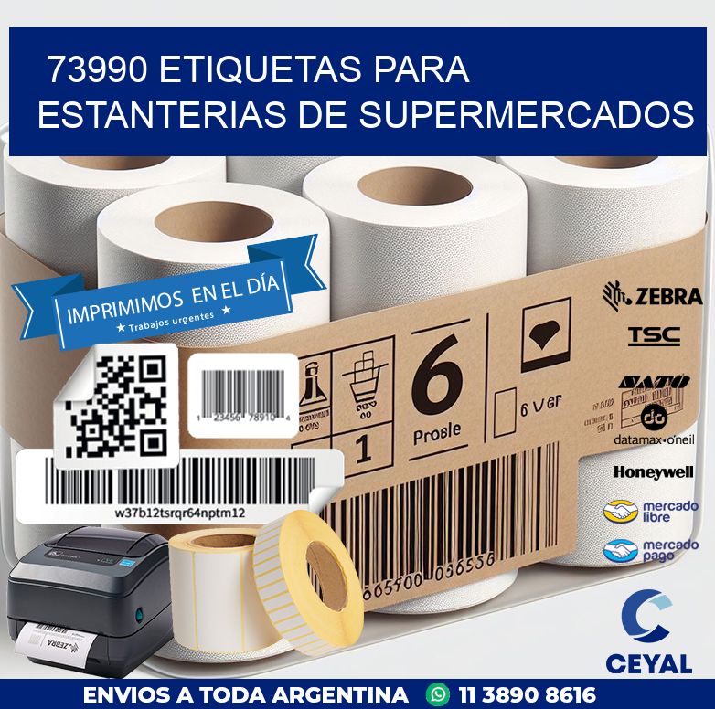 73990 ETIQUETAS PARA ESTANTERIAS DE SUPERMERCADOS