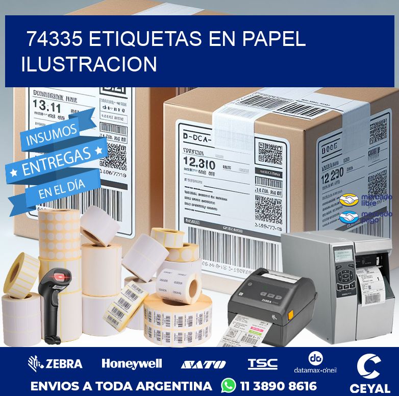 74335 ETIQUETAS EN PAPEL ILUSTRACION