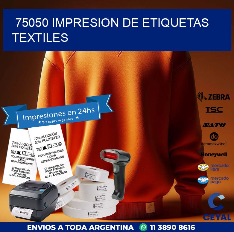 75050 IMPRESION DE ETIQUETAS TEXTILES