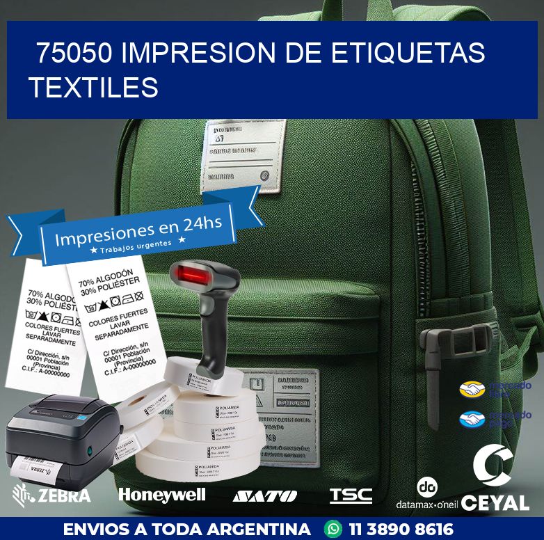 75050 IMPRESION DE ETIQUETAS TEXTILES