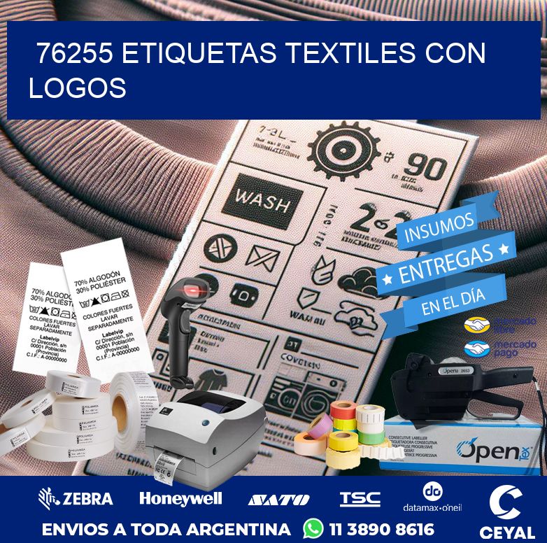 76255 ETIQUETAS TEXTILES CON LOGOS