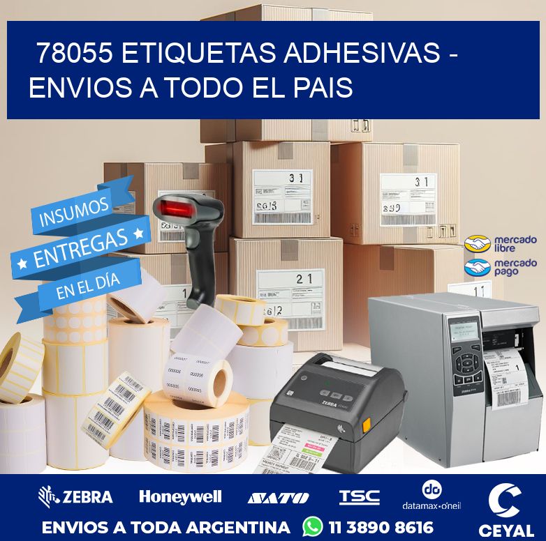 78055 ETIQUETAS ADHESIVAS - ENVIOS A TODO EL PAIS