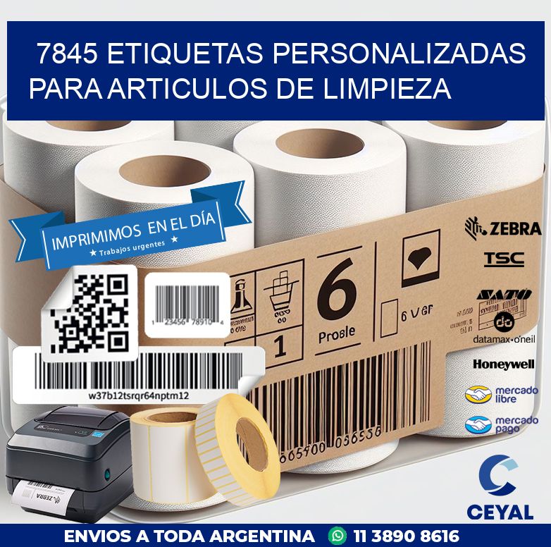 7845 ETIQUETAS PERSONALIZADAS PARA ARTICULOS DE LIMPIEZA