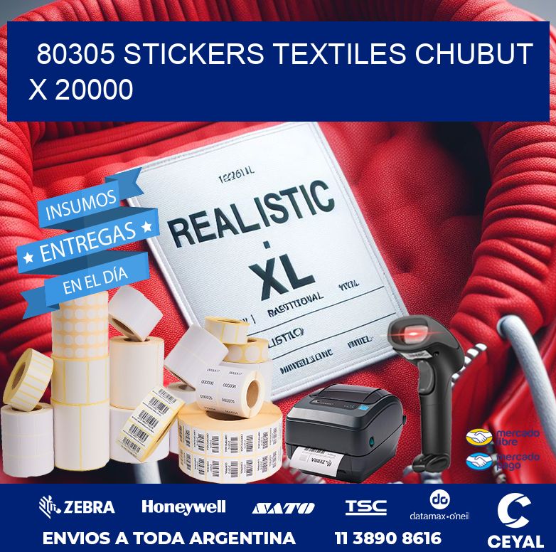 80305 STICKERS TEXTILES CHUBUT X 20000