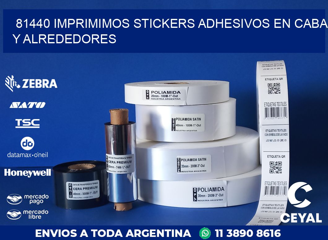 81440 IMPRIMIMOS STICKERS ADHESIVOS EN CABA Y ALREDEDORES