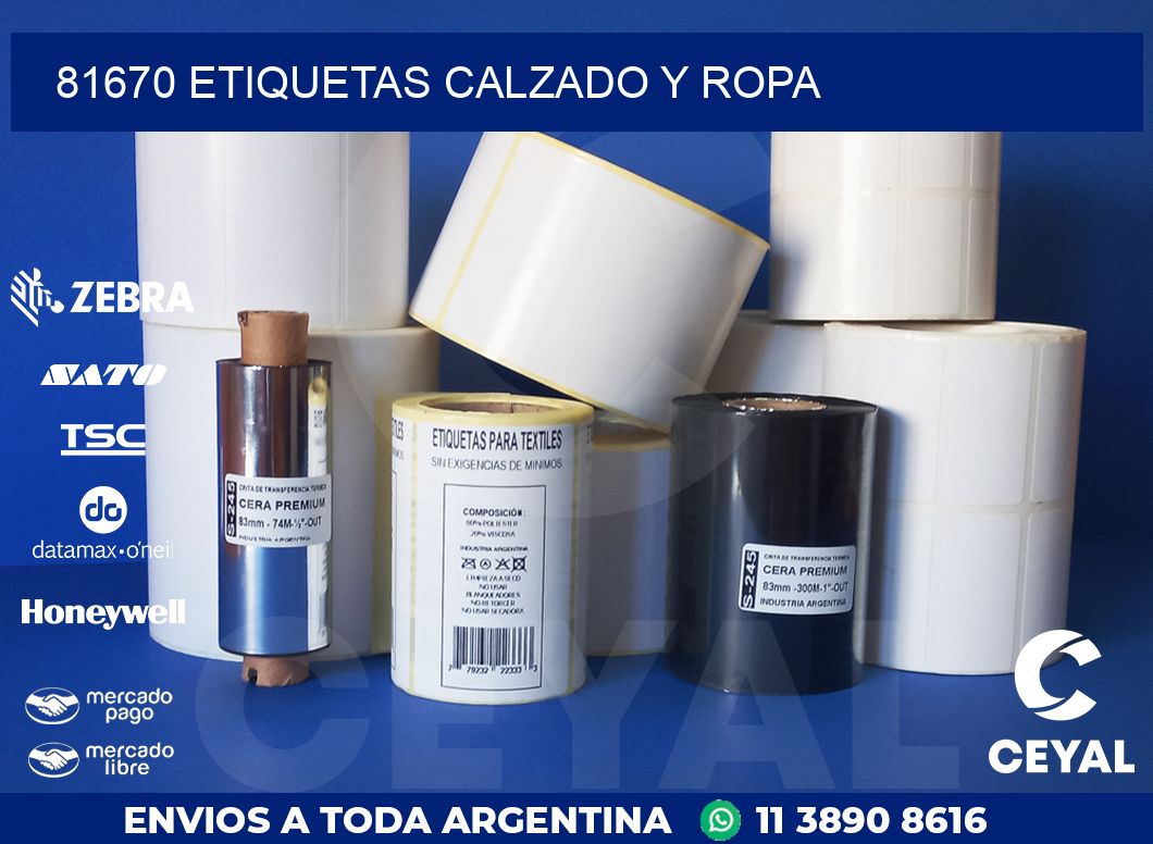 81670 ETIQUETAS CALZADO Y ROPA