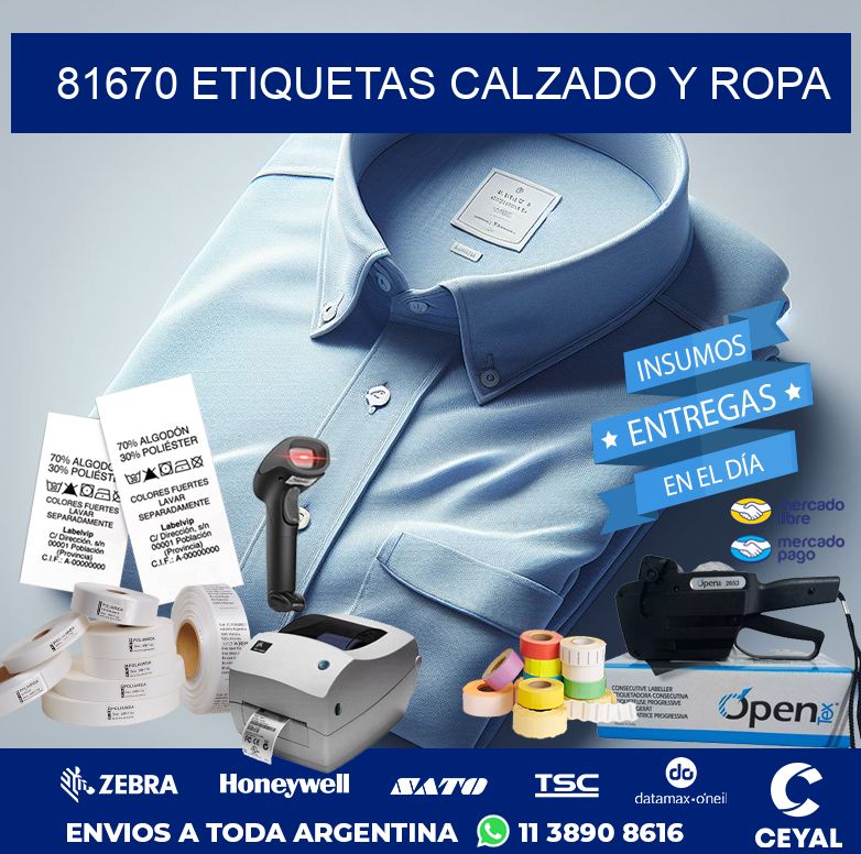 81670 ETIQUETAS CALZADO Y ROPA