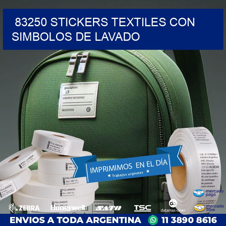83250 STICKERS TEXTILES CON SIMBOLOS DE LAVADO