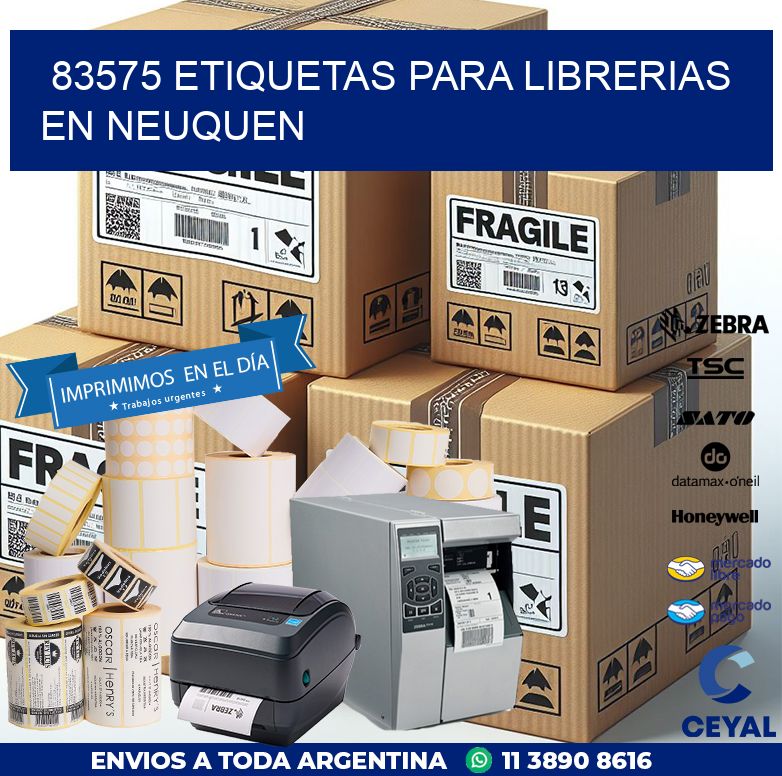 83575 ETIQUETAS PARA LIBRERIAS EN NEUQUEN