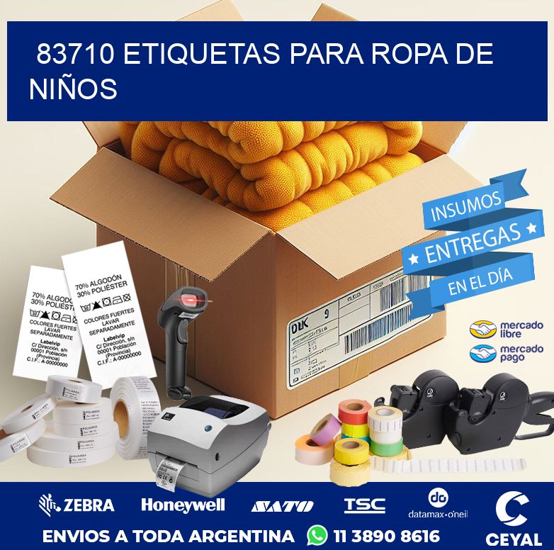 83710 ETIQUETAS PARA ROPA DE NIÑOS