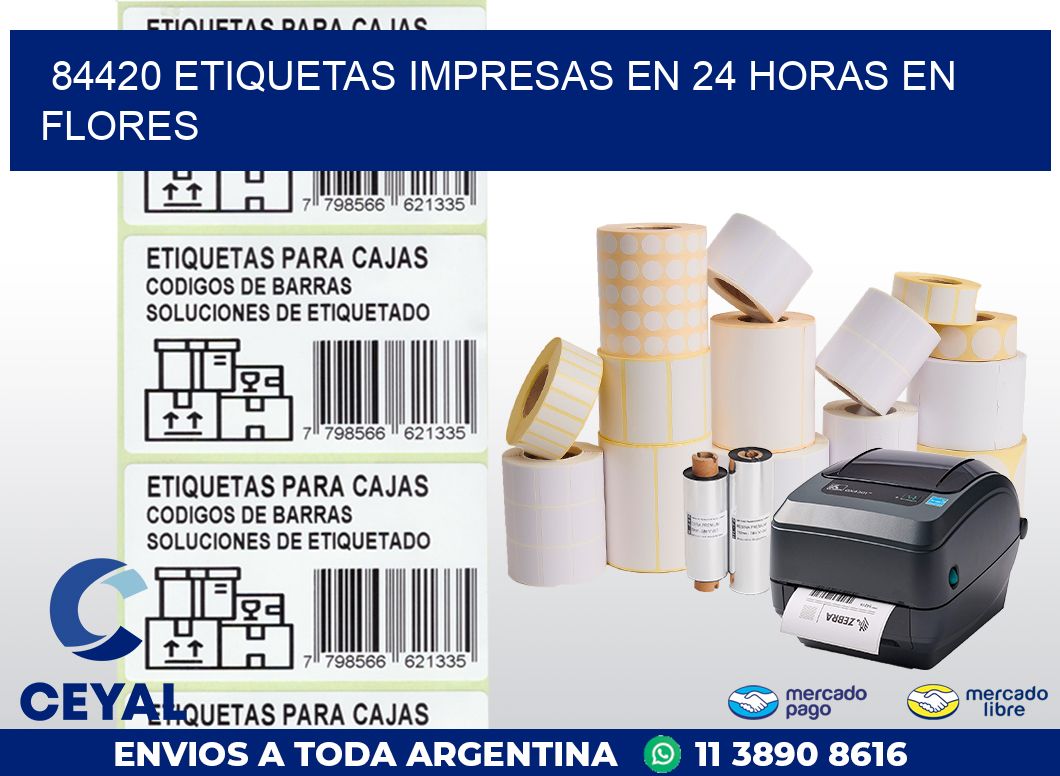 84420 ETIQUETAS IMPRESAS EN 24 HORAS EN FLORES