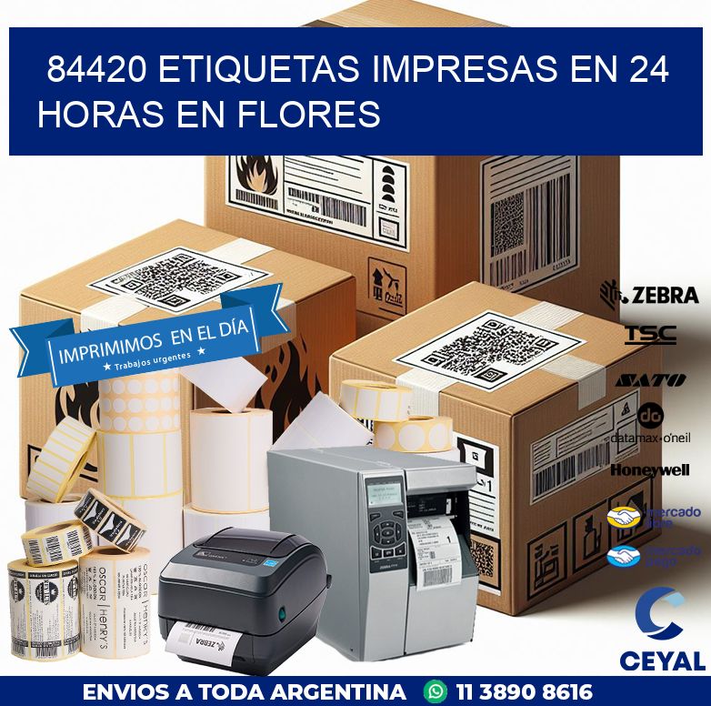 84420 ETIQUETAS IMPRESAS EN 24 HORAS EN FLORES