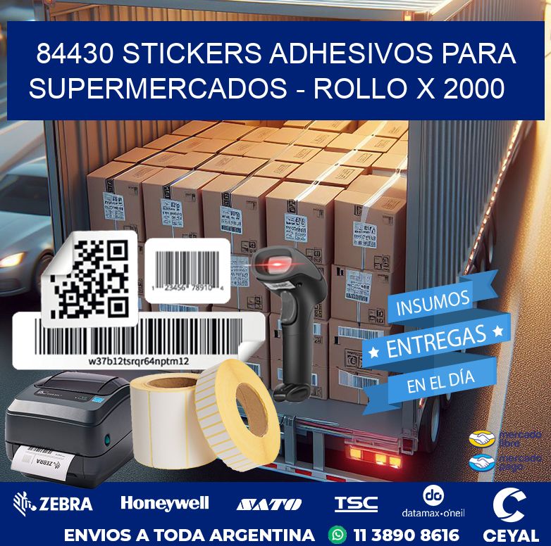 84430 STICKERS ADHESIVOS PARA SUPERMERCADOS – ROLLO X 2000