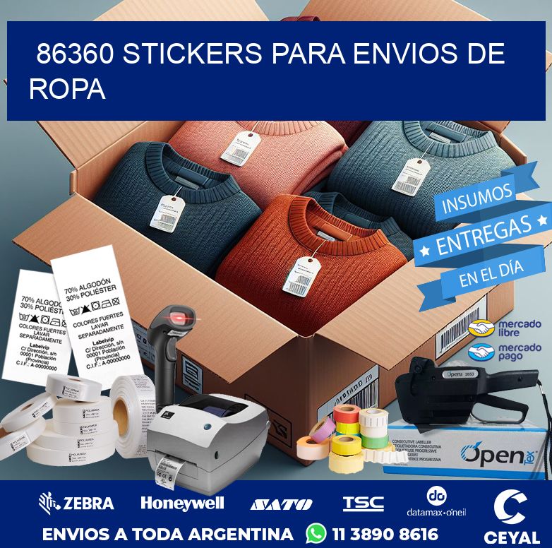 86360 STICKERS PARA ENVIOS DE ROPA