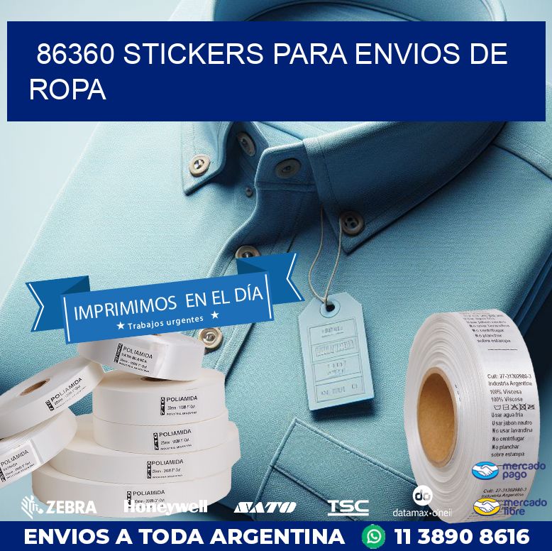 86360 STICKERS PARA ENVIOS DE ROPA