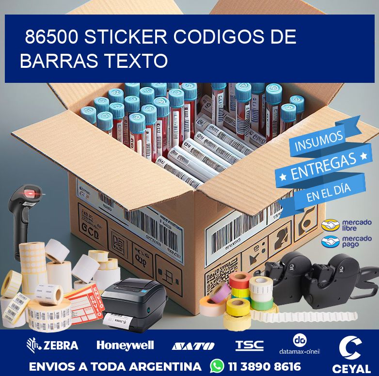 86500 STICKER CODIGOS DE BARRAS TEXTO