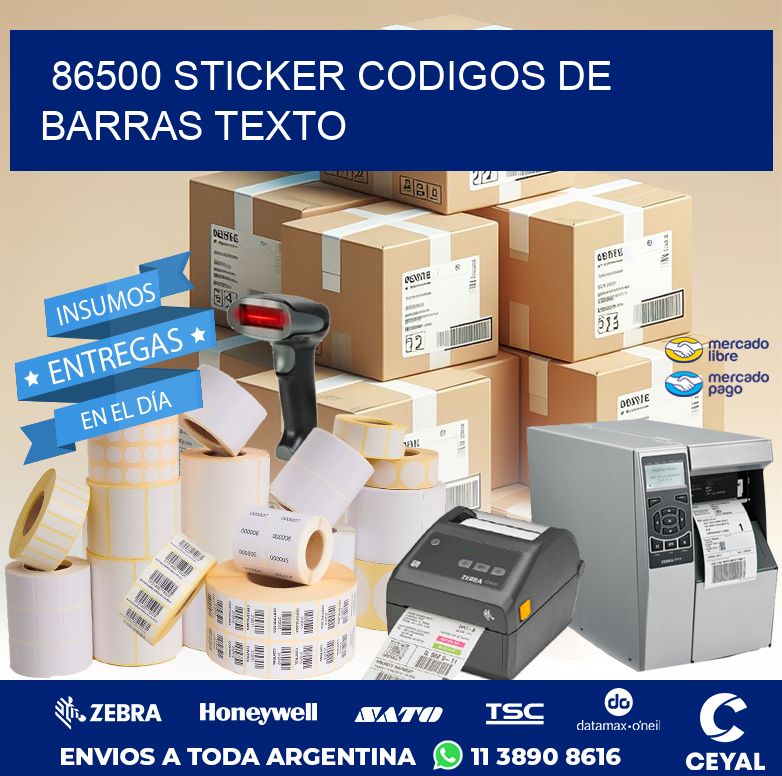 86500 STICKER CODIGOS DE BARRAS TEXTO