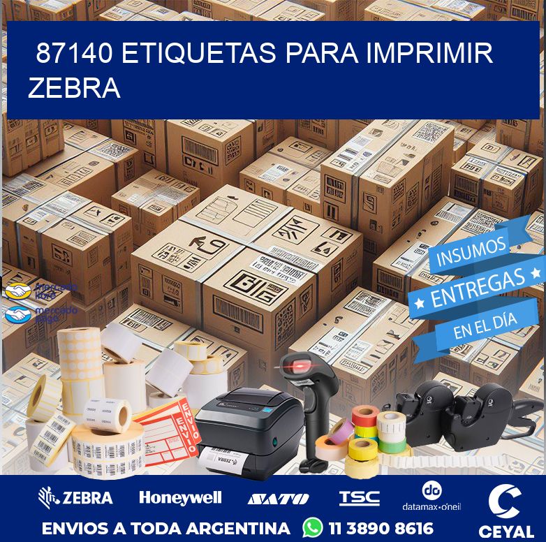 87140 ETIQUETAS PARA IMPRIMIR ZEBRA