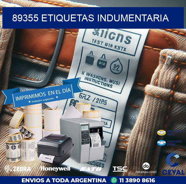 89355 ETIQUETAS INDUMENTARIA