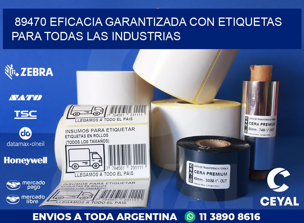 89470 EFICACIA GARANTIZADA CON ETIQUETAS PARA TODAS LAS INDUSTRIAS