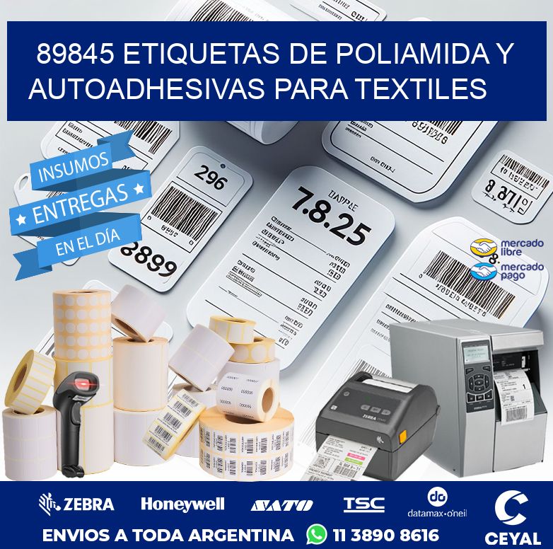 89845 ETIQUETAS DE POLIAMIDA Y AUTOADHESIVAS PARA TEXTILES