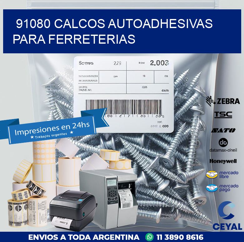 91080 CALCOS AUTOADHESIVAS PARA FERRETERIAS