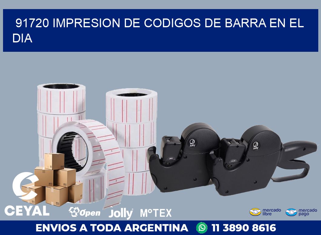 91720 IMPRESION DE CODIGOS DE BARRA EN EL DIA