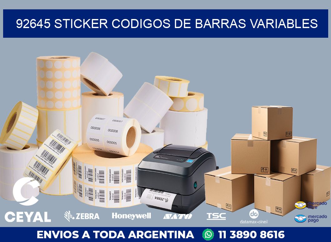 92645 STICKER CODIGOS DE BARRAS VARIABLES